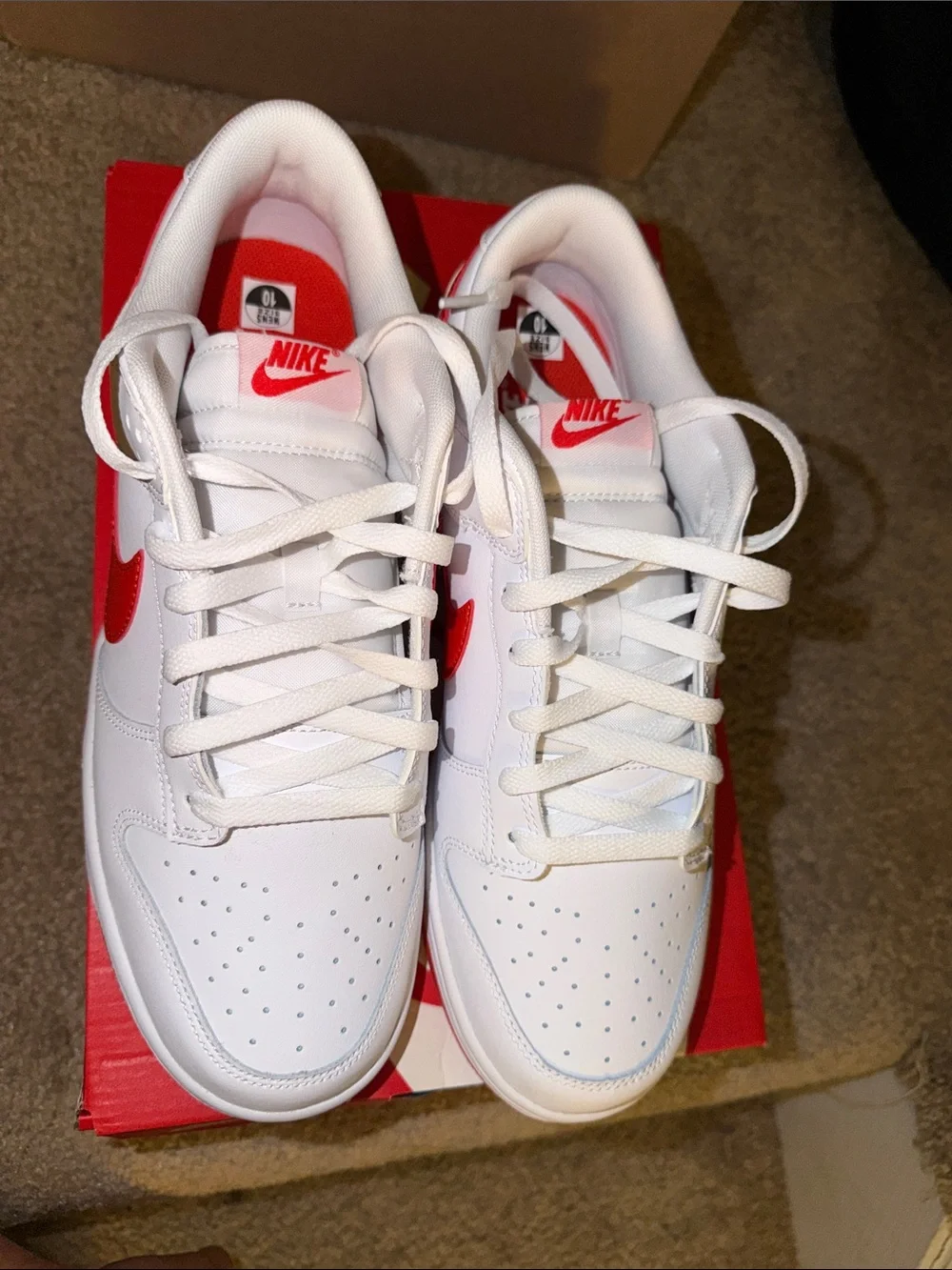 Nike SB Dunk Low White / Fire Red